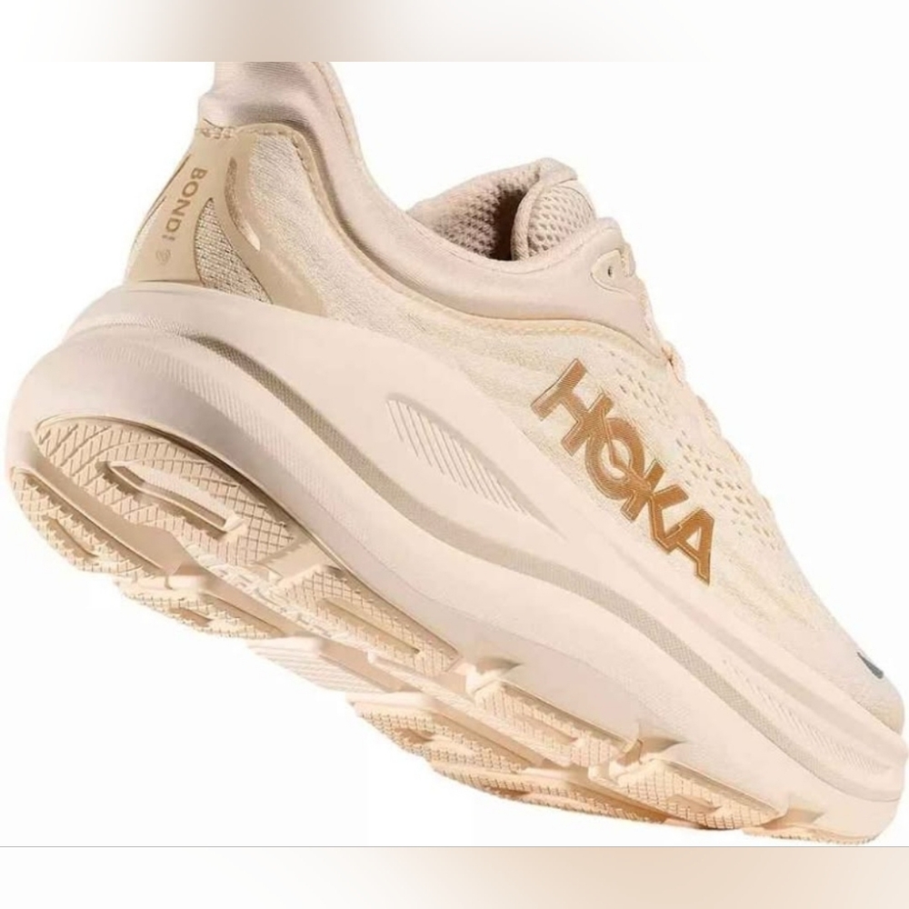 Size 9B - Women's HOKA BONDI 9 Beige - Picture 2 of 11